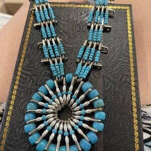 "PAPER CLIP" BEAUTIFUL TURQUOISE NECKLACE!!!